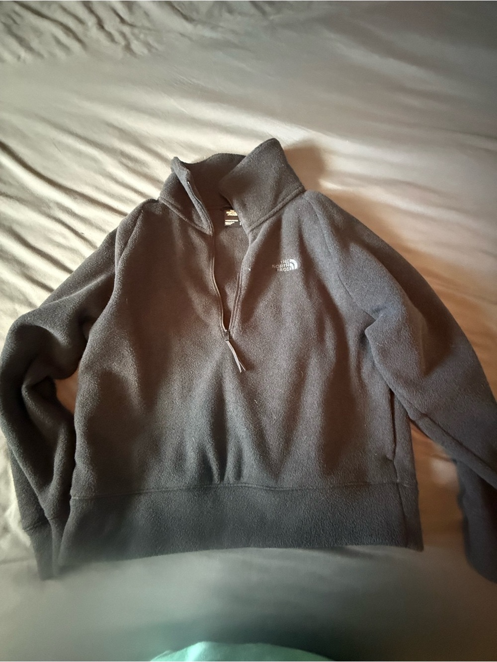 The North Face Charcoal Grey Half-Zip Fleece Pullover